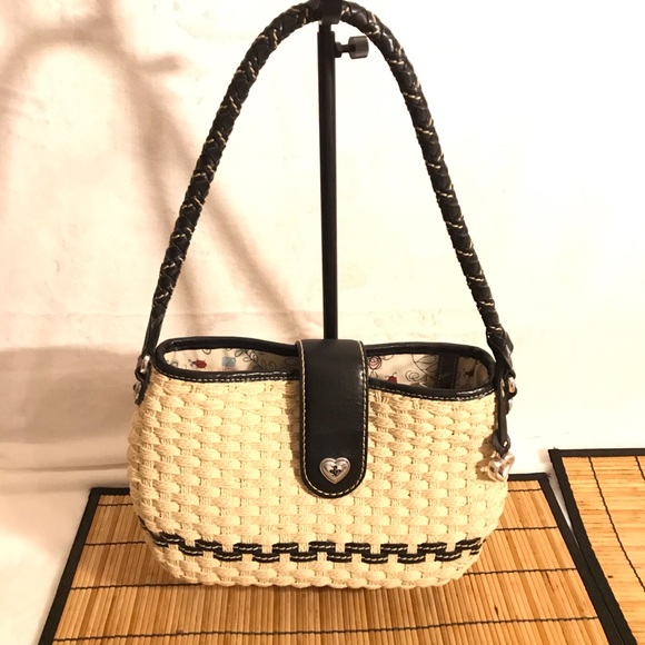 Brighton Straw Shoulder Bag w/ Leather Handle - Picture 3 of 8